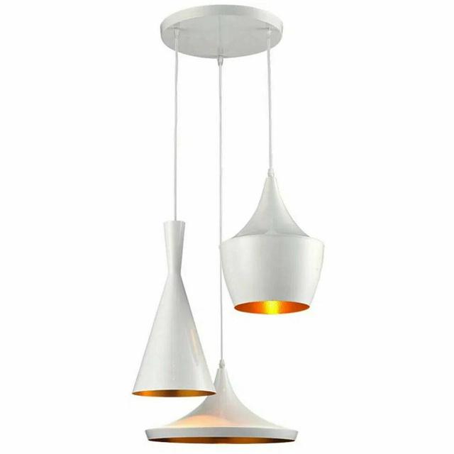 Audriana 3 - Light Cluster Geometric Pendant George Oliver Finish: White on Productcaster.