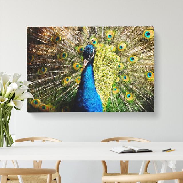 Peacock Vol.2 - Wrapped Canvas Graphic Art East Urban Home Size: 50cm H x 76cm W x 3cm D on Productcaster.