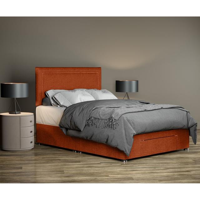 Ibsen Divan Bed Base 17 Stories Colour: Orange, Size: Kingsize (5') on Productcaster.