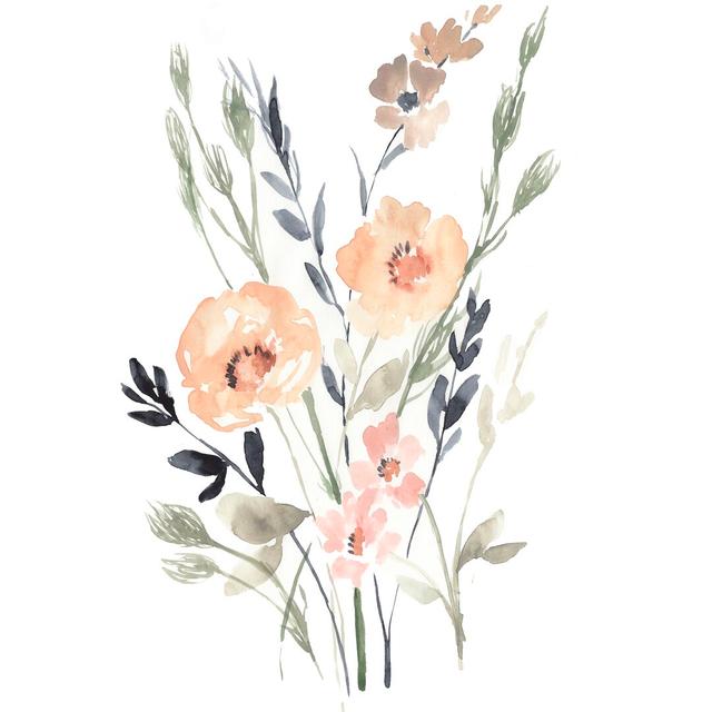 Peach & Paynes Bouquet II by Jennifer Goldberger - Print Rosalind Wheeler Size: 91cm H x 61cm W on Productcaster.