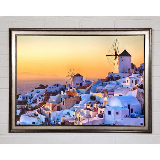 Sunset In Santorini - Single Picture Frame Art Prints Brayden Studio Size: 21cm H x 29.7cm W x 1.5cm D on Productcaster.