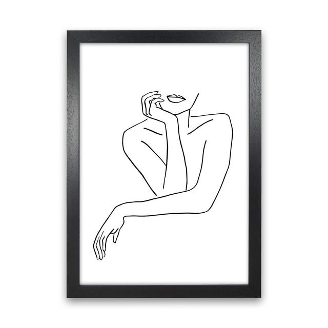 Line Arms Resting On Counter by Planeta444 - Print Metro Lane Size: 34cm H x 25cm W x 3cm D, Frame Option: Black Framed on Productcaster.