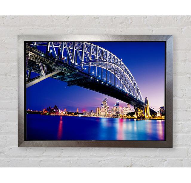 Sydney Harbour Bridge Blue Night - Einzelner Bilderrahmen Kunstdrucke Bright Star Größe: 84,1 cm H x 118,9 cm B x 3,4 cm T on Productcaster.