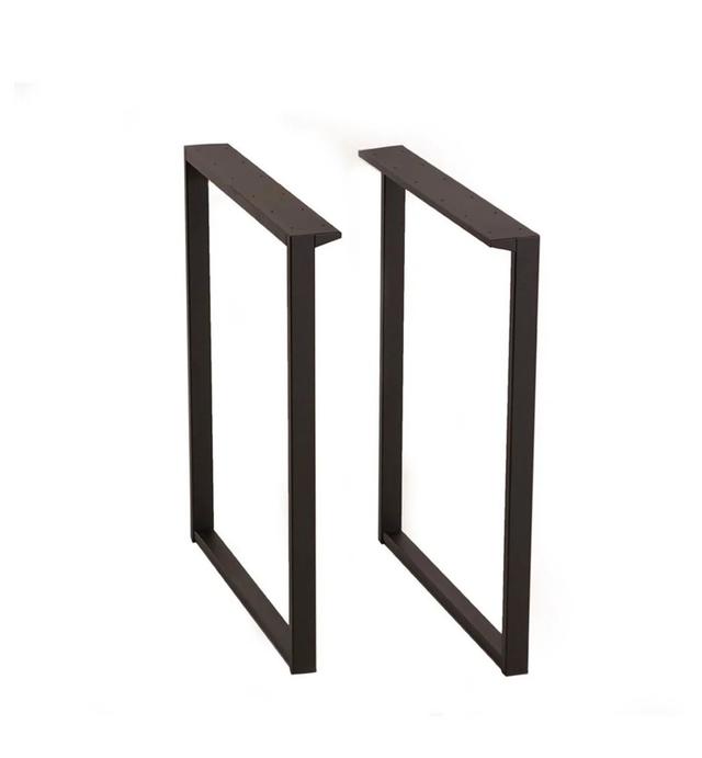 Friary Table Legs (Set of 2) Symple Stuff Size: 72cm H x 70cm W x 4cm D, Colour: Black on Productcaster.