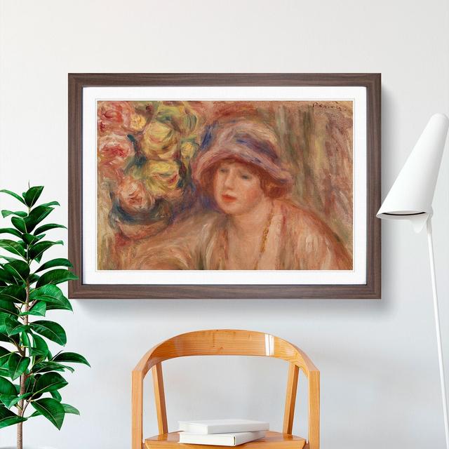 Woman Leaning by Pierre-Auguste Renoir - Picture Frame Painting East Urban Home Frame Option: Walnut, Size: 36cm H x 48cm W x 2cm D on Productcaster.