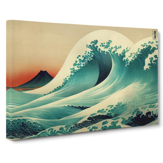 Japanese Wave By Mountains Vol.1 House of Hampton Size: 35cm H x 50cm W x 3cm D on Productcaster.