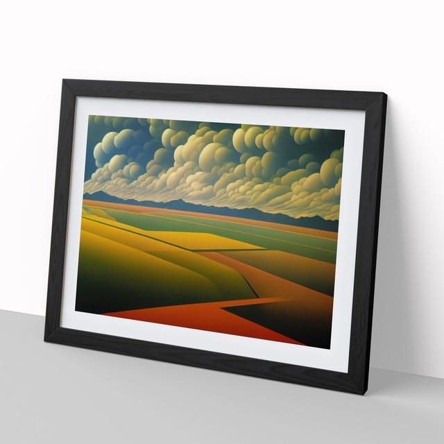 Inspirational Spring Meadow Landscape - Picture Frame Graphic Art Alpen Home Size: 25cm H x 34cm W x 2cm D, Frame Colour: Black Framed on Productcaster.