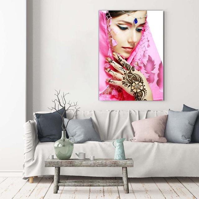 Indische Frau - Kunstdrucke auf Leinwand - Wrapped Canvas Mercer41 on Productcaster.