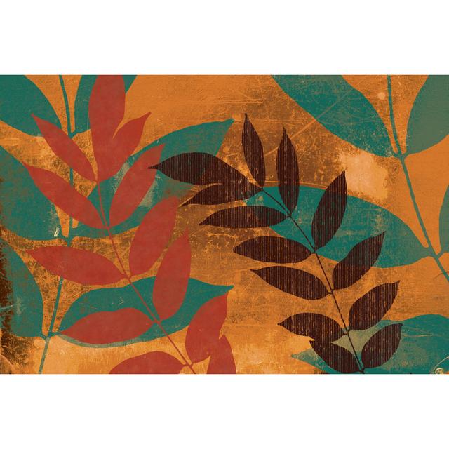 Leaf Collage 3 - Wrapped Canvas Art Prints ClassicLiving Size: 81cm H x 122cm W on Productcaster.