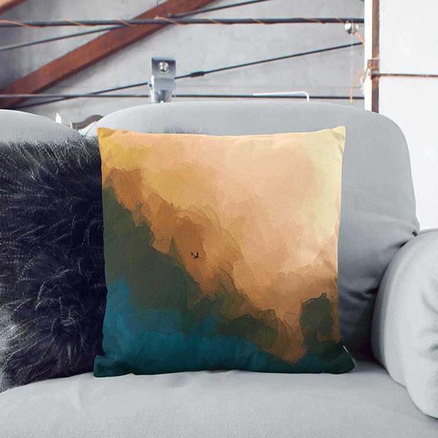 Airplane Chasing the Light Cushion with Filling East Urban Home Size: 40 x 40 cm, Backing Colour: White on Productcaster.