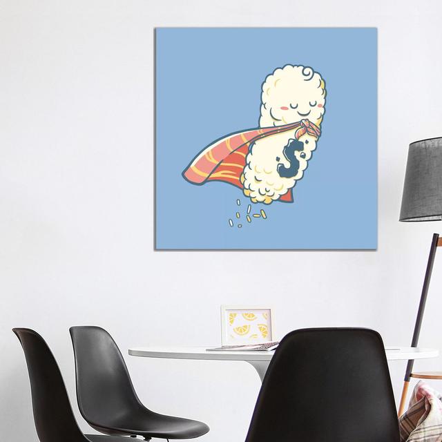 Super Sushi Lover by Tobias Fonseca - Gallery-Wrapped Canvas Giclée on Canvas Happy Larry Size: 93.98cm H x 93.98cm W x 3.81cm D, Format: Canvas on Productcaster.