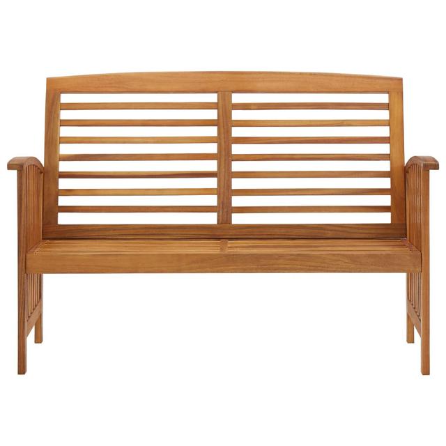 Garden Bench 119 Cm - Solid Acacia Wood Outdoor Seating Alpen Home on Productcaster.