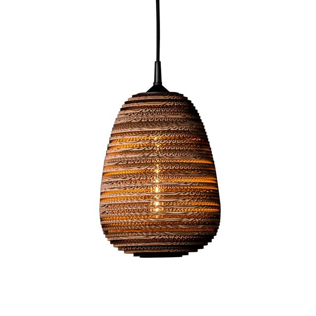 Single Pendant Light in Black with Paper Shade by World Menagerie, x 25cm W x 25cm D on Productcaster.