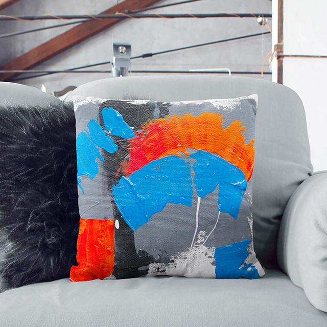 Abstract Art Painting Vol.364 by S.Johnson Cushion with Filling East Urban Home Size: 55 x 55 cm, Backing Colour: Black on Productcaster.