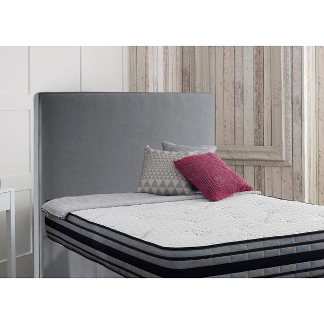 Nettie Upholstered Headboard Canora Grey Size: Double (4'6), Colour: Silver on Productcaster.