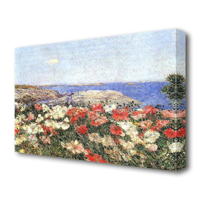 'Poppies on the Isles of Shoals' Painting Print on Wrapped Canvas East Urban Home Size: 35.6 cm H x 50.8 cm W on Productcaster.