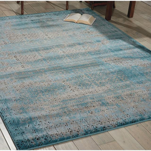 Bourail Blue Area Rug World Menagerie Rug Size: Rectangle 160 x 224cm on Productcaster.