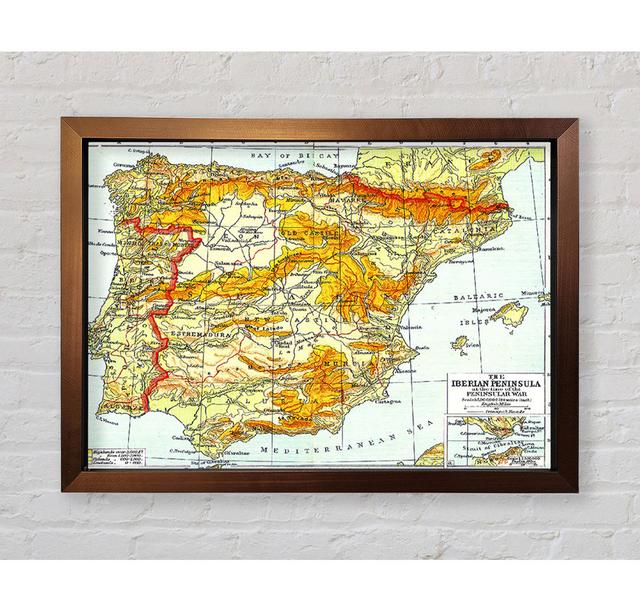 Map Of Spain - Print Bright Star Size: 59.7cm H x 84.1cm W on Productcaster.