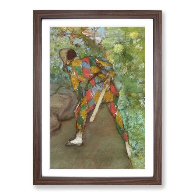 Harlequin by Edgar Degas - Picture Frame Painting East Urban Home Size: 48cm H x 36cm W x 2cm D, Frame Option: Walnut Framed on Productcaster.