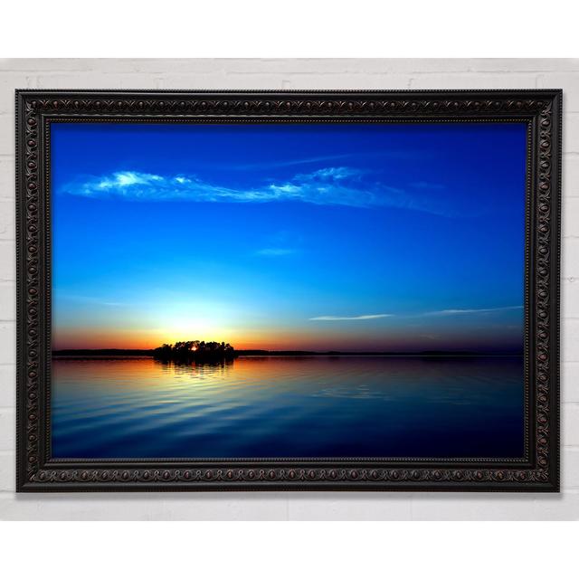 Blue Sunset - Single Picture Frame Art Prints Bright Star Size: 100cm H x 141.4cm W x 3cm D on Productcaster.