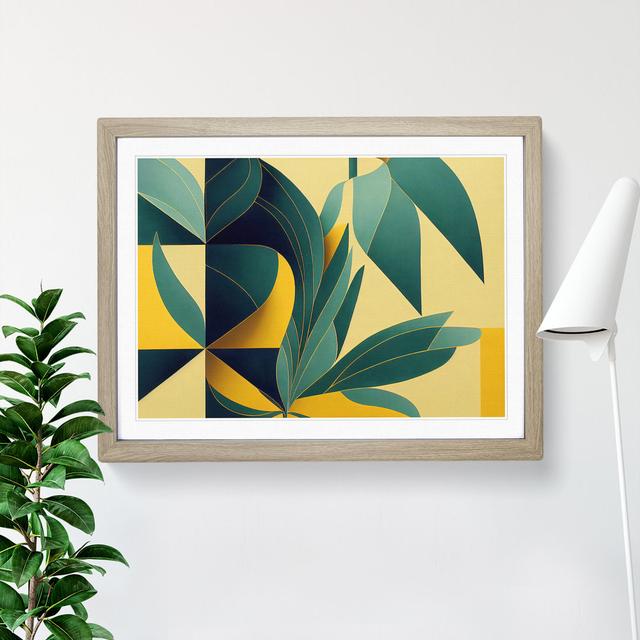 Delicious Abstract Flowers - Single Picture Frame Print Marlow Home Co. Frame Colour: Oak, Size: 34cm H x 46cm W x 2cm D on Productcaster.