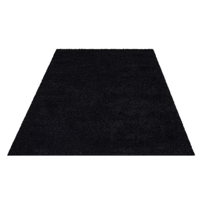 Zotteliger Hochflorteppich schwarz Ebern Designs Teppichgröße: Rechteckig 200 x 290 cm on Productcaster.