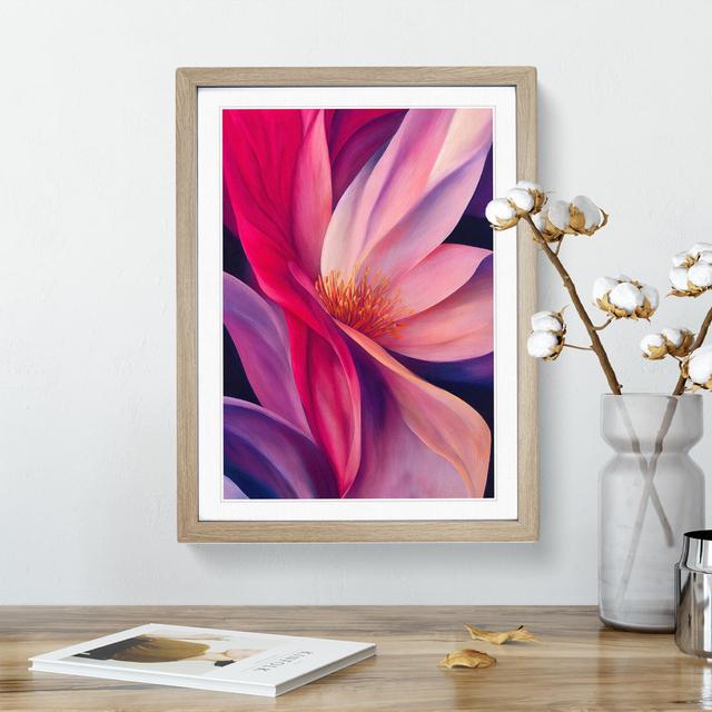 Abstract Flower No.3 - Single Picture Frame Print ClassicLiving Size: 64cm H x 46cm W x 2cm D, Frame Colour: Oak Framed on Productcaster.