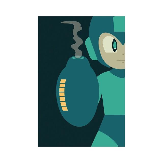 Blue Bomber by Andrew Heath - Graphic Art Print on Canvas Ebern Designs Size: 101.6cm H x 66.04cm W x 3.81cm D, Format: Wrapped Canvas on Productcaster.