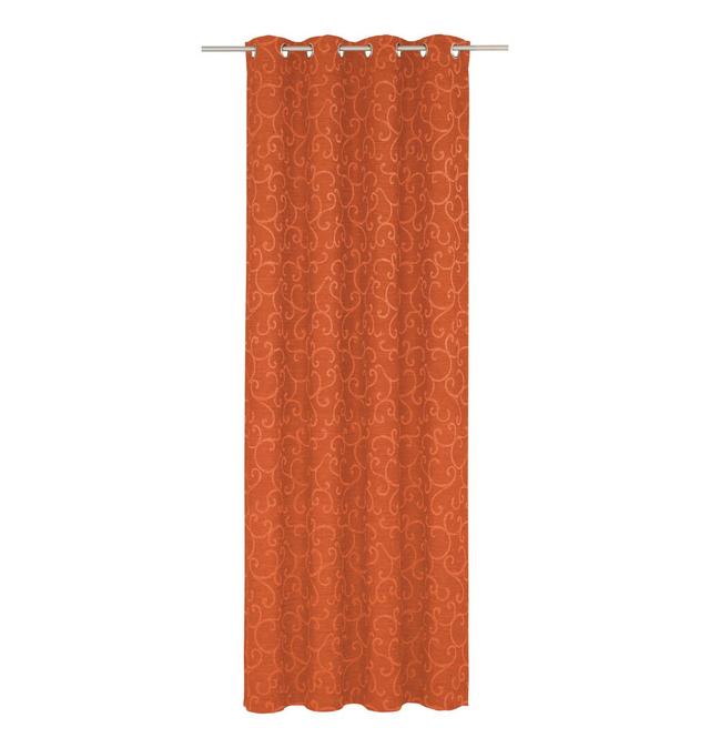 Siglerville Eyelet Curtain Single Panel, opaque Ophelia & Co. Panel Size: 132 W x 132 D cm, Colour: Terra on Productcaster.