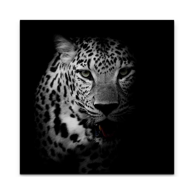 Leinwandbild Portrait of a Leopard East Urban Home Größe: 60 cm L x 60 cm B on Productcaster.