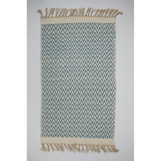 Ivanhoe Flatweave Cotton Blue Rug World Menagerie Rug Size: Rectangle 70 x 115cm on Productcaster.