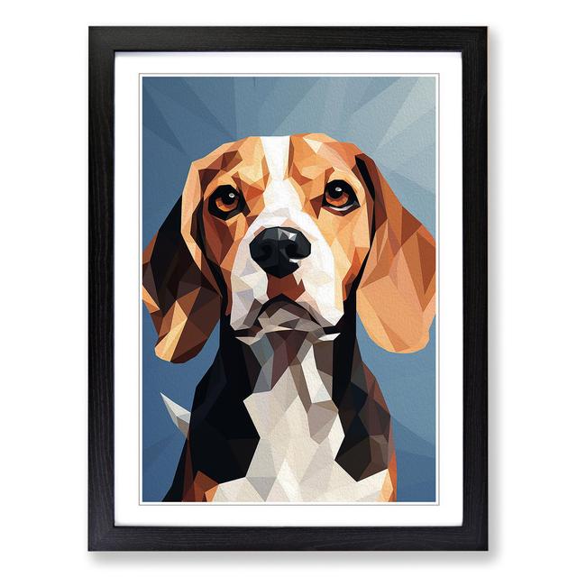 Beagle Minimalism - Single Picture Frame Art Prints on Wood Marlow Home Co. Frame Colour: Black, Size: 64cm H x 46cm W x 2cm D on Productcaster.