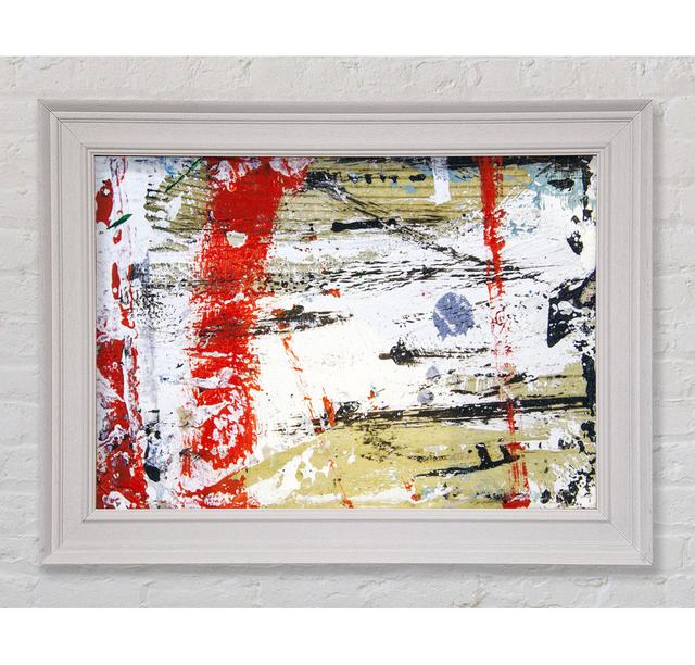 Distorted Red Patch Framed Print Rosalind Wheeler Size: 84.1cm H x 142.2cm W on Productcaster.