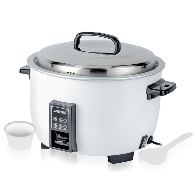 Geepas Commercial Rice Cooker 4.2L, 1600W Non-Stick Aluminum Removable Inner Pot, Automatic Cooking Keep Warm Geepas Size: 8 L on Productcaster.