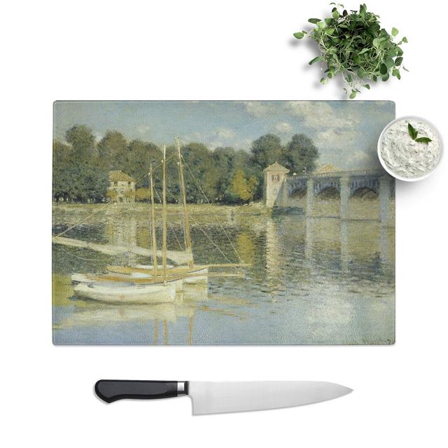 The Argenteuil Bridge by Claude Monet Chopping Board East Urban Home Size: 28.5cm W x 39cm L on Productcaster.