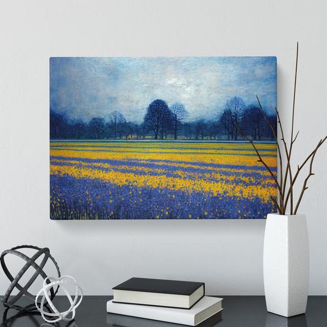 Ravishing Bluebell Field - Wrapped Canvas Painting ClassicLiving on Productcaster.