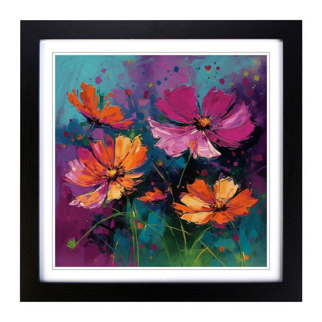 Cosmos Fauvism No.3 - Single Picture Frame Print on Wood Marlow Home Co. Format: Black on Productcaster.