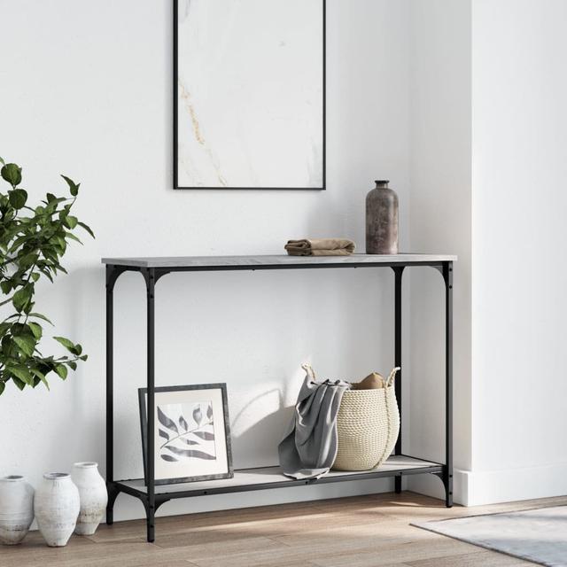 Aalayah Console Table Borough Wharf Colour: Grey Sonoma, Size: 75 H x 101 W x 30.5 D cm on Productcaster.