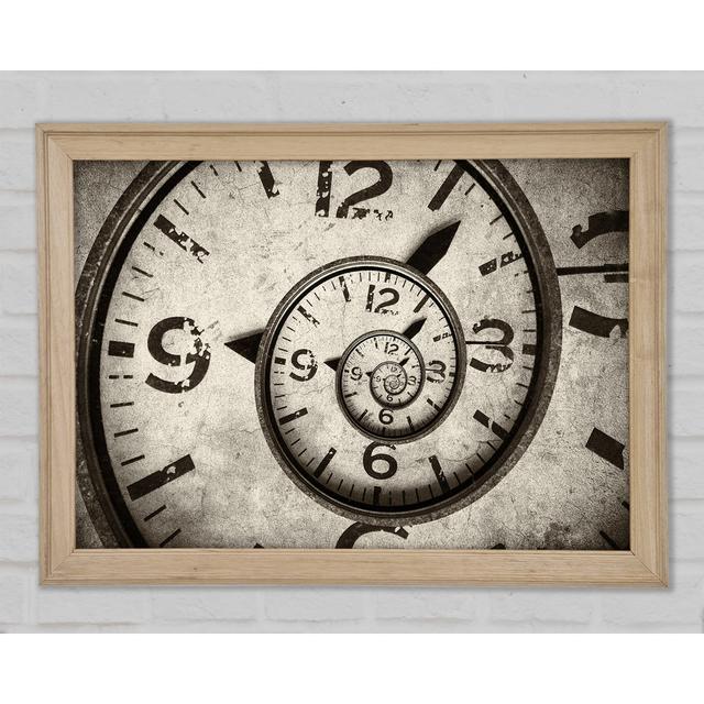 Swirled Up Clock - Print Williston Forge Size: 59.7cm H x 84.1cm W x 1.5cm D on Productcaster.