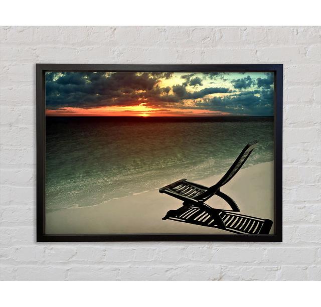 Evening Chill Framed Print Wall Art House of Hampton Format: Light Grey Framed Canvas, Size: 84.1cm H x 118.9cm W x 3.3cm D on Productcaster.