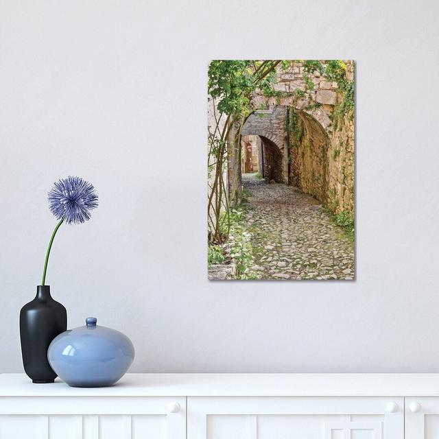 France, Saint-Cirq Lapopie. Tunneled Walkway by Hollice Looney - Wrapped Canvas Print ClassicLiving Size: 45.72cm H x 30.48cm W x 1.905cm D on Productcaster.