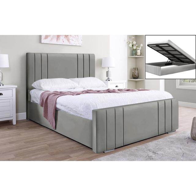 Standard-Bett Bandur Canora Grey Farbe: Grau, Größe: 150 x 200 cm on Productcaster.