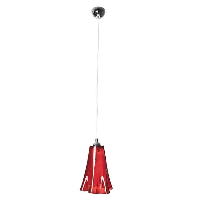 Korbin 1 Light Pendant Brayden Studio Farbe (Schirm): Red/Transparent on Productcaster.