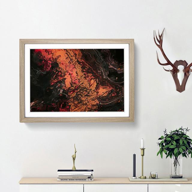 Temper for a Dance in Abstract - Picture Frame Graphic Art Print East Urban Home Frame Option: Oak Framed, Size: 27cm H x 36cm W x 2cm D on Productcaster.