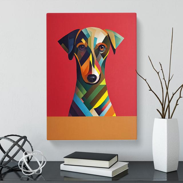 Dachshund Contemporary - Wrapped Canvas Print Marlow Home Co. Size: 60cm H x 40cm W x 3cm D on Productcaster.