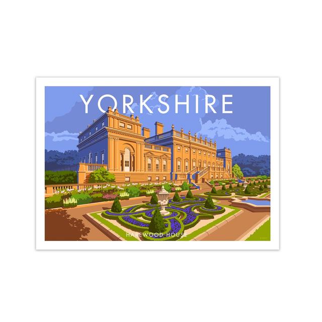 Yorkshire Harewood by Stephen Millership - Graphict Art Print on Paper East Urban Home Frame Options: No Frame, Size: 29.7 cm H x 42 cm W x 1 cm D on Productcaster.