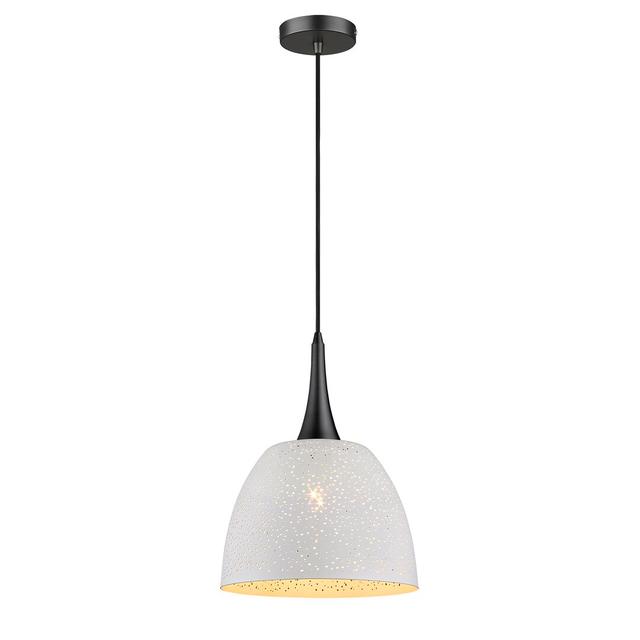 Liliath 1 - Light Dome Pendant 17 Stories Finish: Matt Black/White on Productcaster.