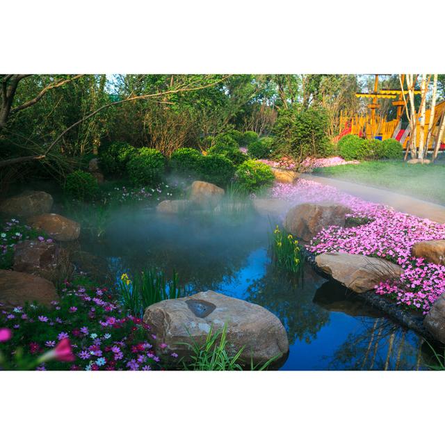 Backyard Pond In The China Garden by 00one - No Frame Art Prints on Canvas 17 Stories Size: 61cm H x 91cm W on Productcaster.