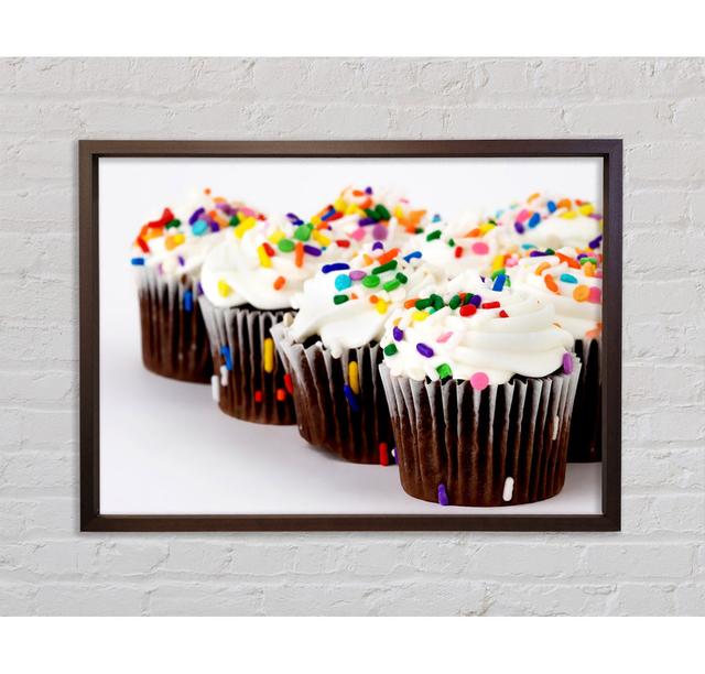 Cupcake Srinkles Framed Print Bright Star Size: 100cm H x 141.4cm W on Productcaster.