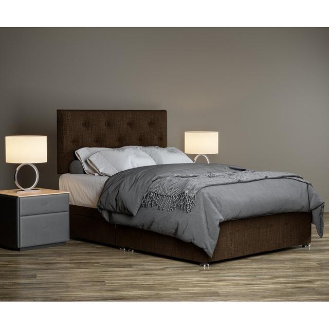 Taliesin Divan Bed Base 17 Stories Size: Double (4'6), Colour: Chocolate on Productcaster.